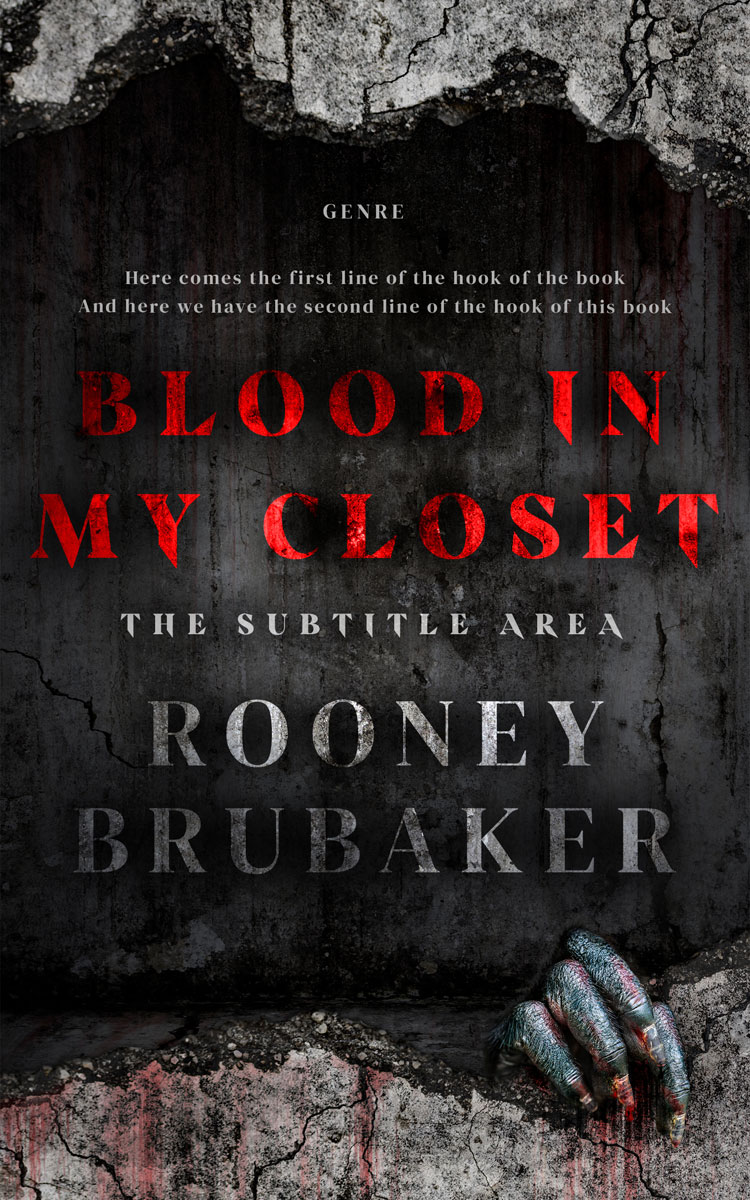 2D view of Premade Horror Book Cover - Cod Gray