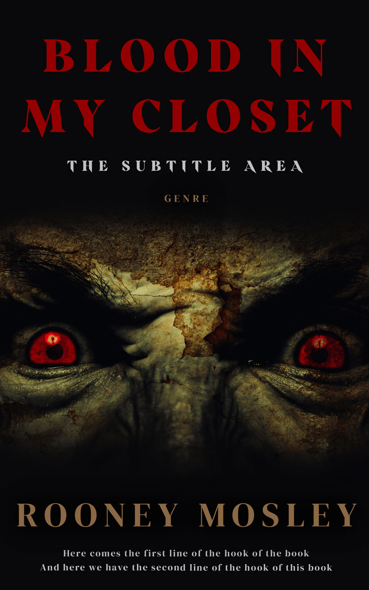 2D view of Premade Horror Book Cover - Cod Gray