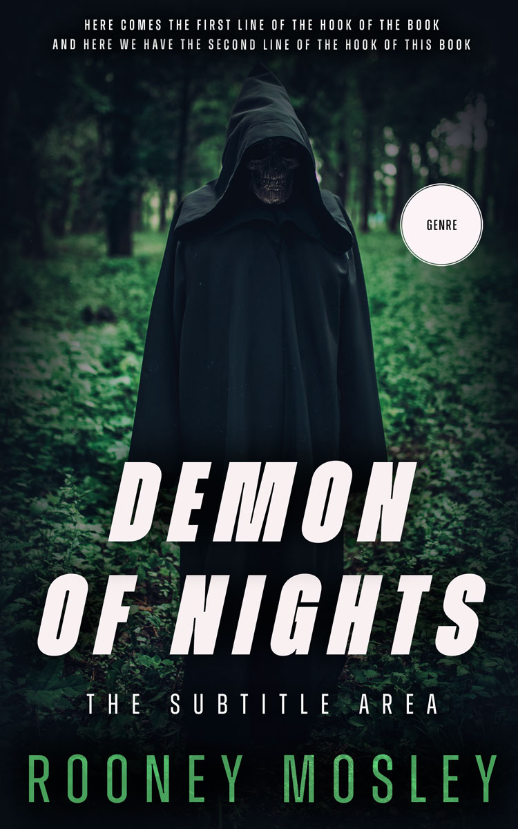 2D view of Premade Horror Book Cover - Aztec