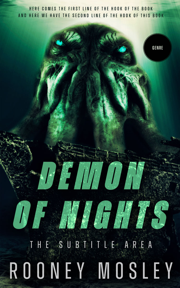 2D view of Premade Horror Book Cover - Aztec