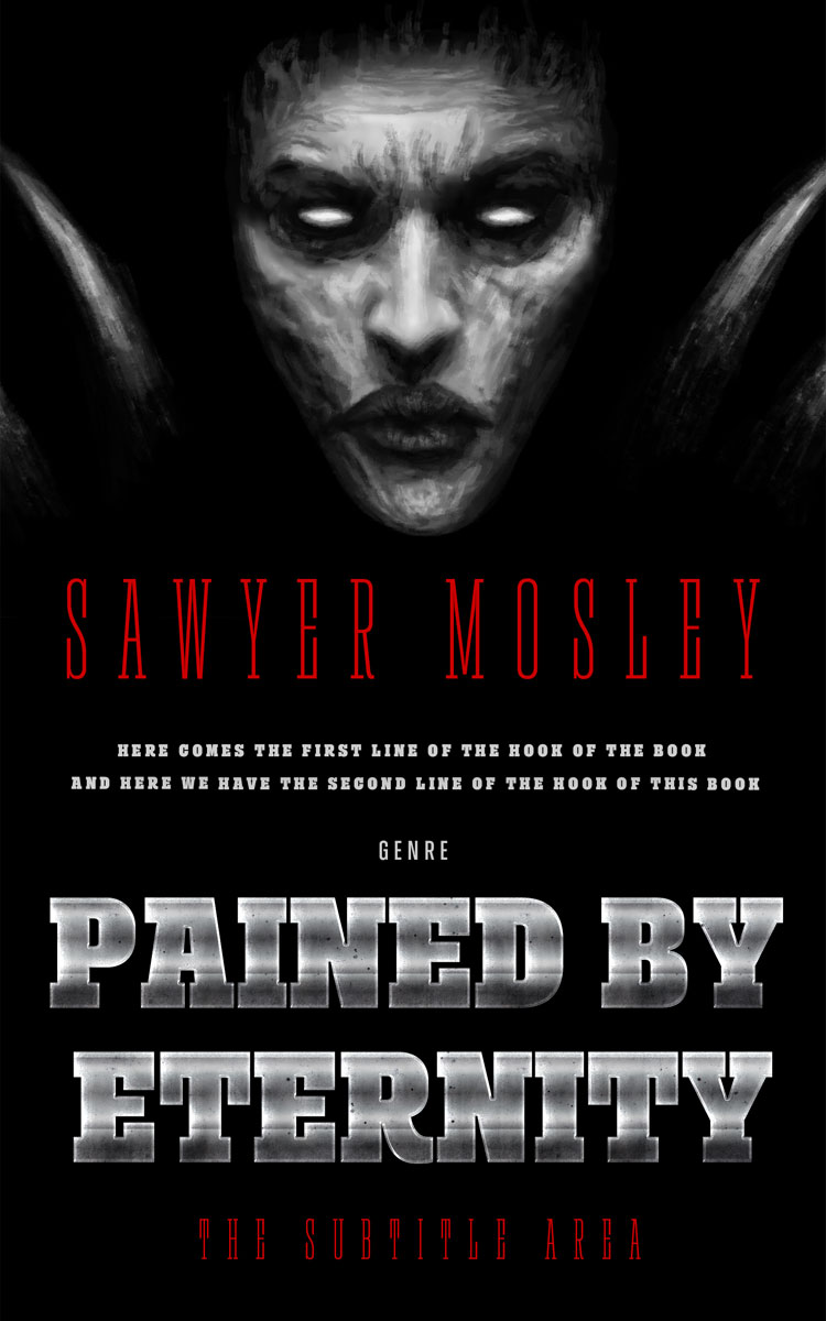 2D view of Premade Horror Book Cover - Dusty Gray