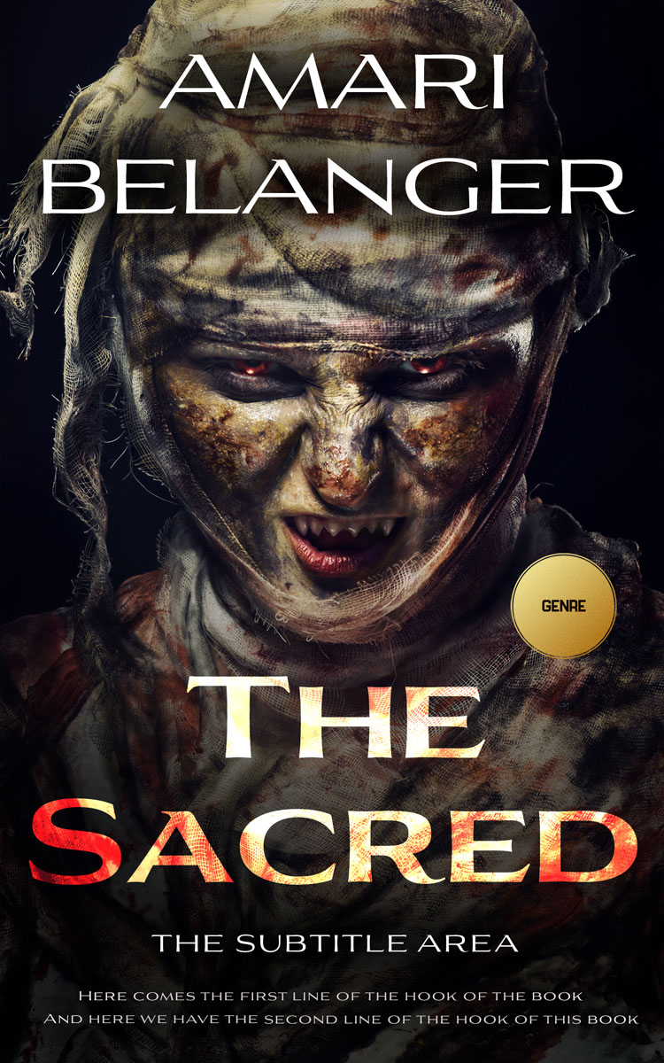 2D view of Premade Horror Book Cover - Thunder