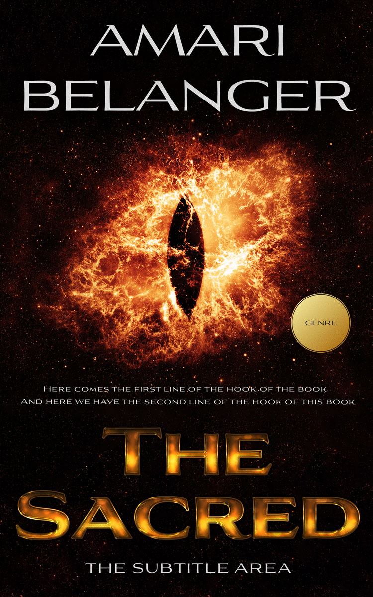 2D view of Premade Fantasy Book Cover - Raw Sienna