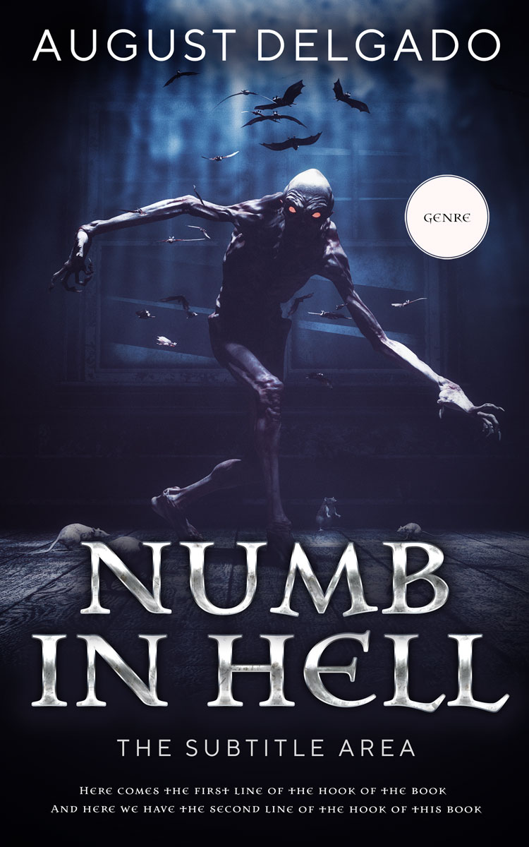 2D view of Premade Horror Book Cover - Mirage