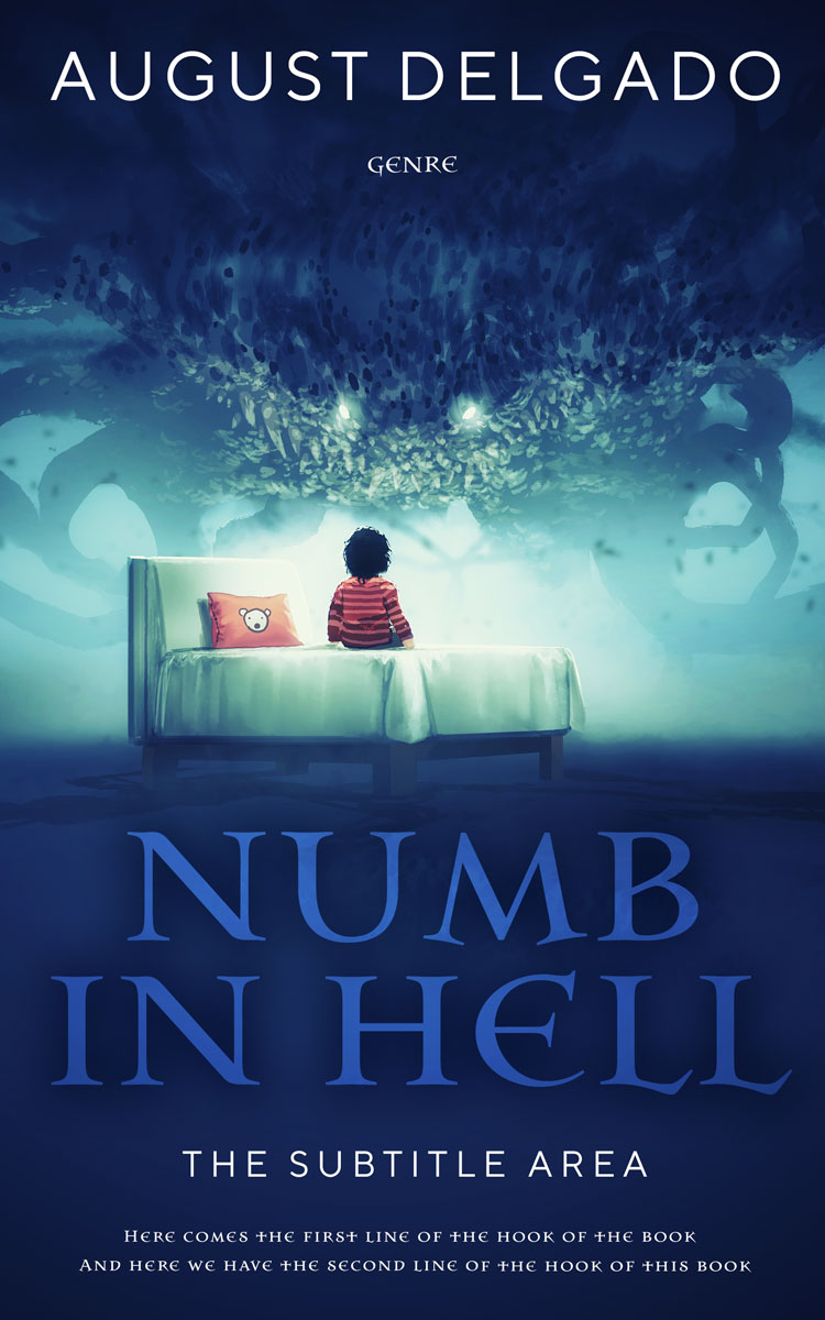 2D view of Premade Horror Book Cover - Blue Zodiac