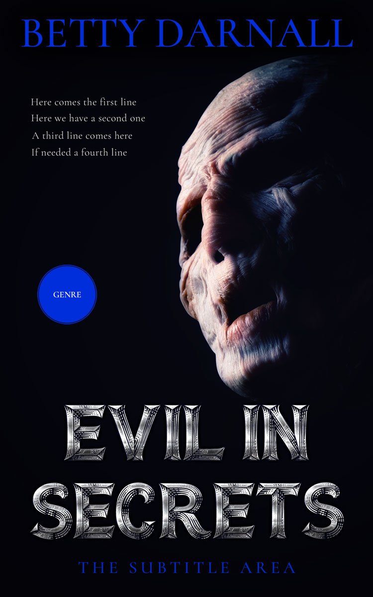2D view of Premade Horror Book Cover - Ebony