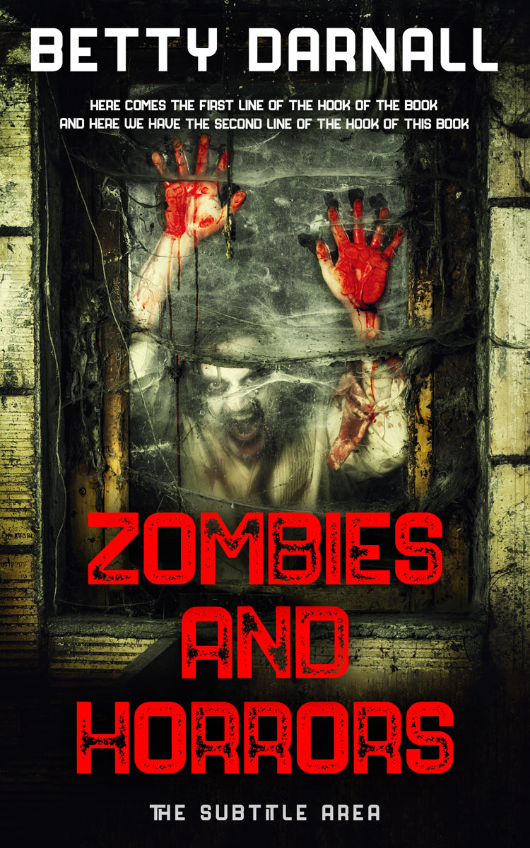 2D view of Premade Apocalyptica Book Cover - Red Damask