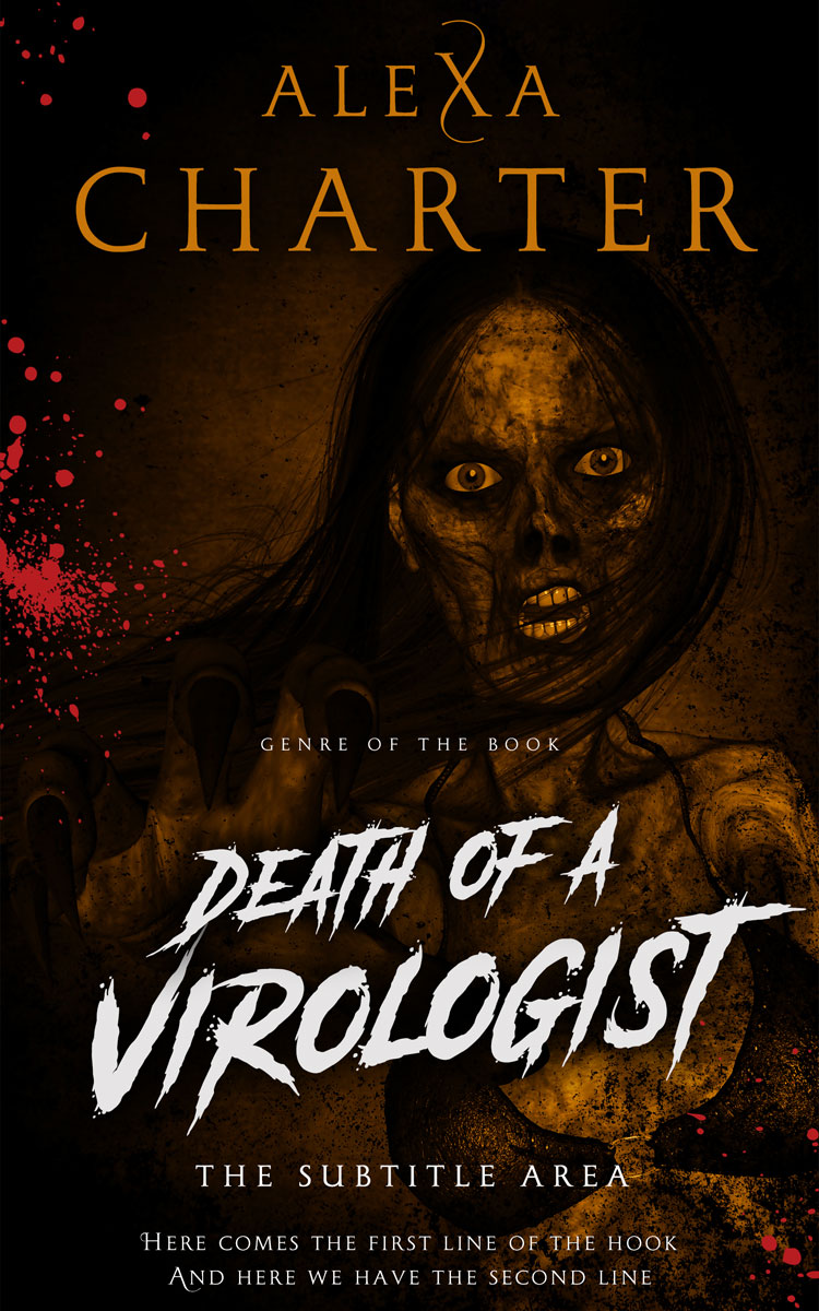2D view of Premade Horror Book Cover - Graphite
