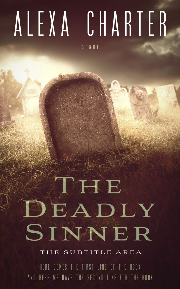 2D view of Premade Horror Book Cover - Crater Brown