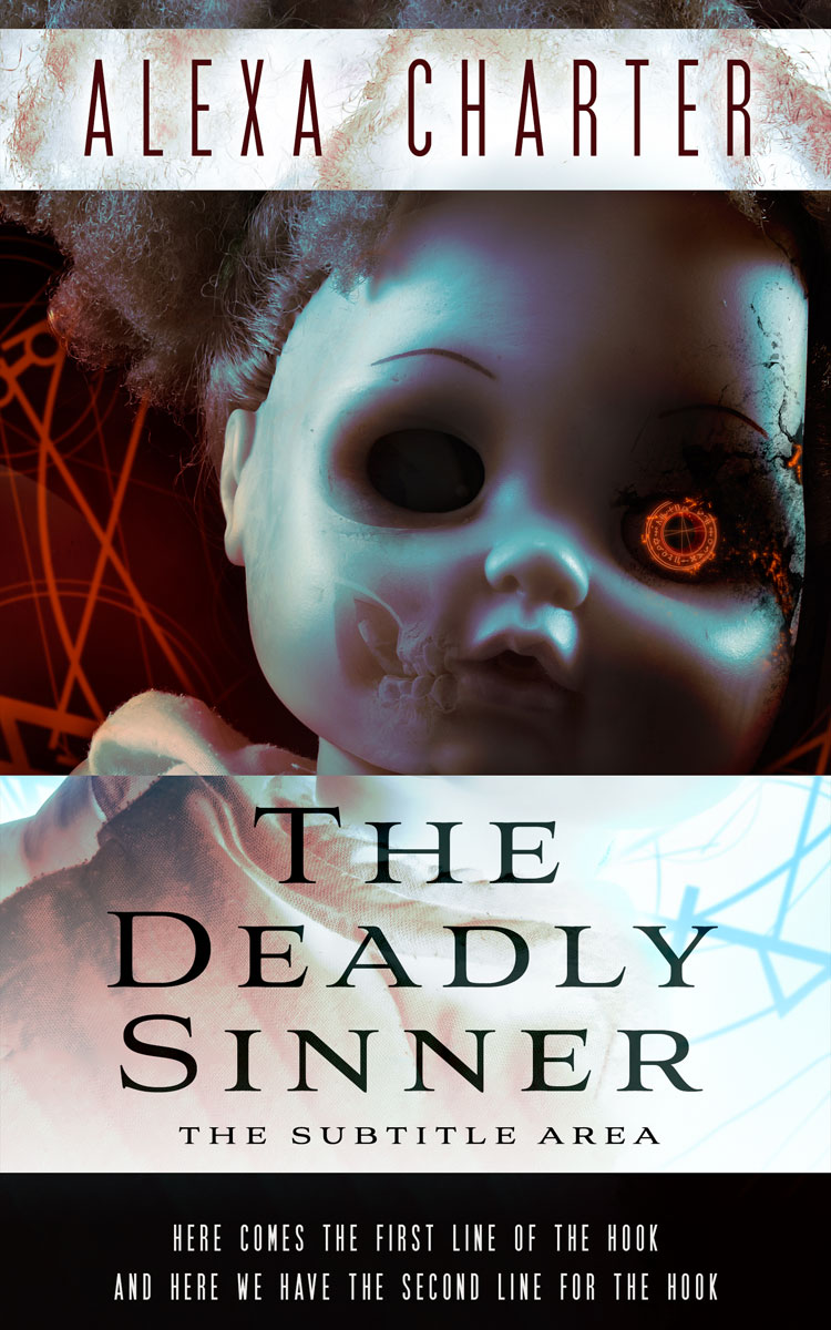 2D view of Premade Horror Book Cover - Pumice