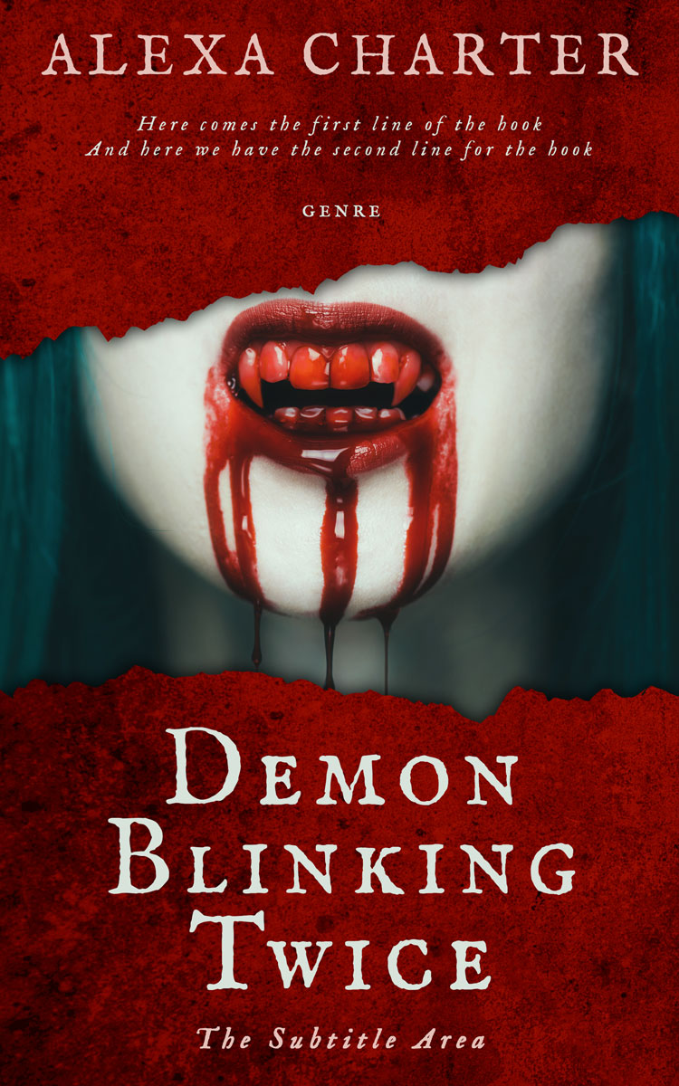 2D view of Premade Horror Book Cover - Dark Tan