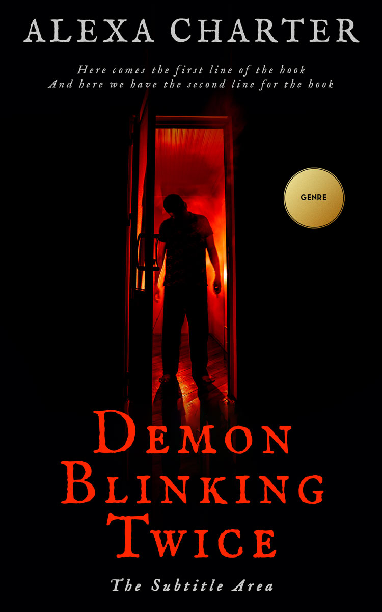 2D view of Premade Mystery & Thriller & Suspense Book Cover - Black