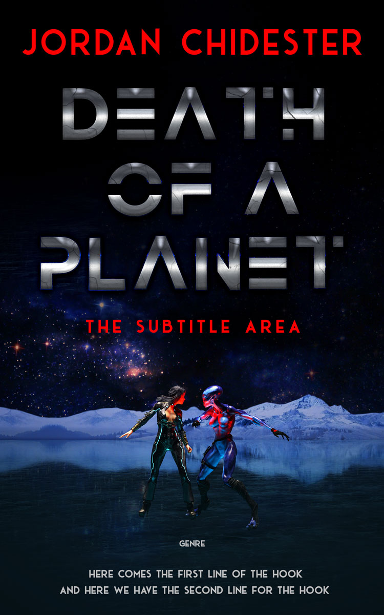 2D view of Premade Science Fiction Book Cover - Ebony