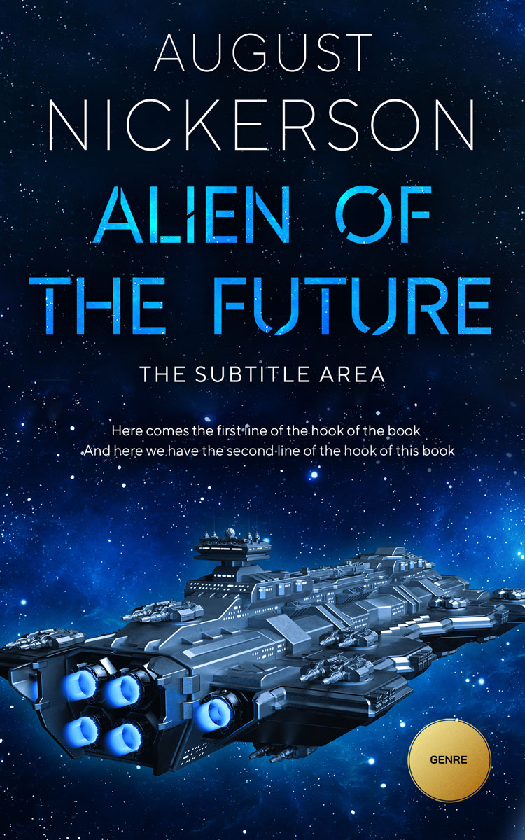 2D view of Premade Science Fiction Book Cover - Black Pearl