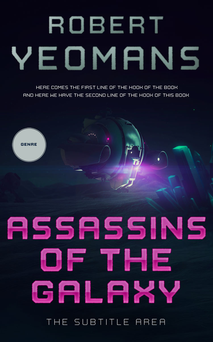 2D view of Premade Science Fiction Book Cover - Ebony