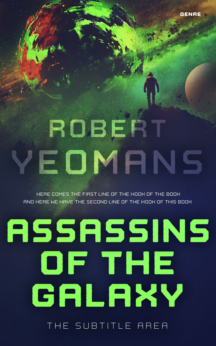 2D view of Premade Science Fiction Book Cover - Ebony Clay