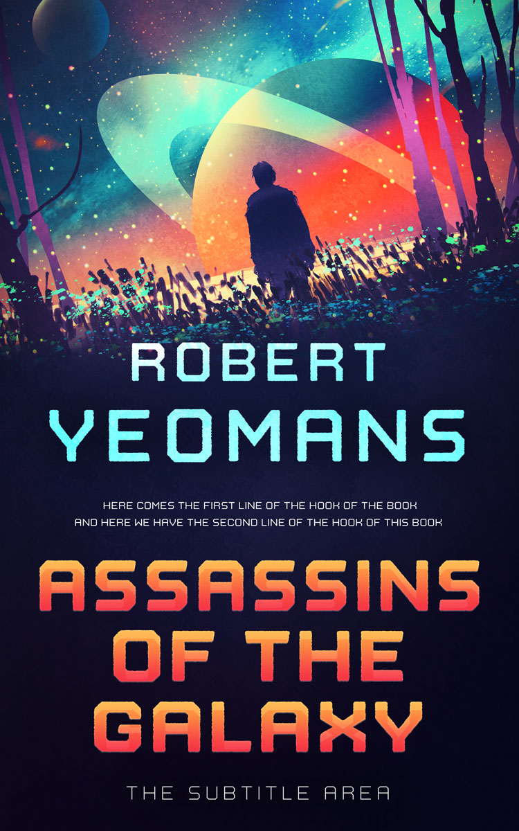 2D view of Premade Science Fiction Book Cover - Burning Sand