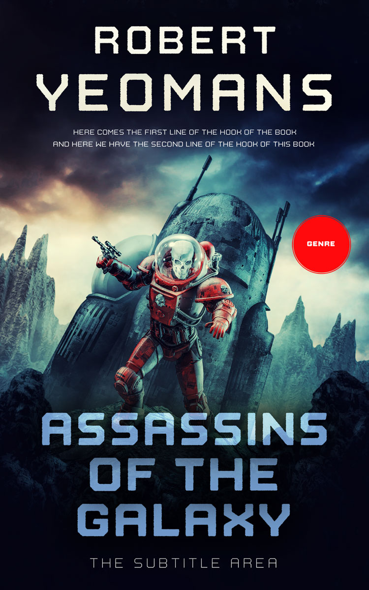 2D view of Premade Science Fiction Book Cover - Soft Amber