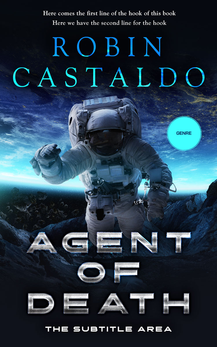 2D view of Premade Science Fiction Book Cover - Ebony