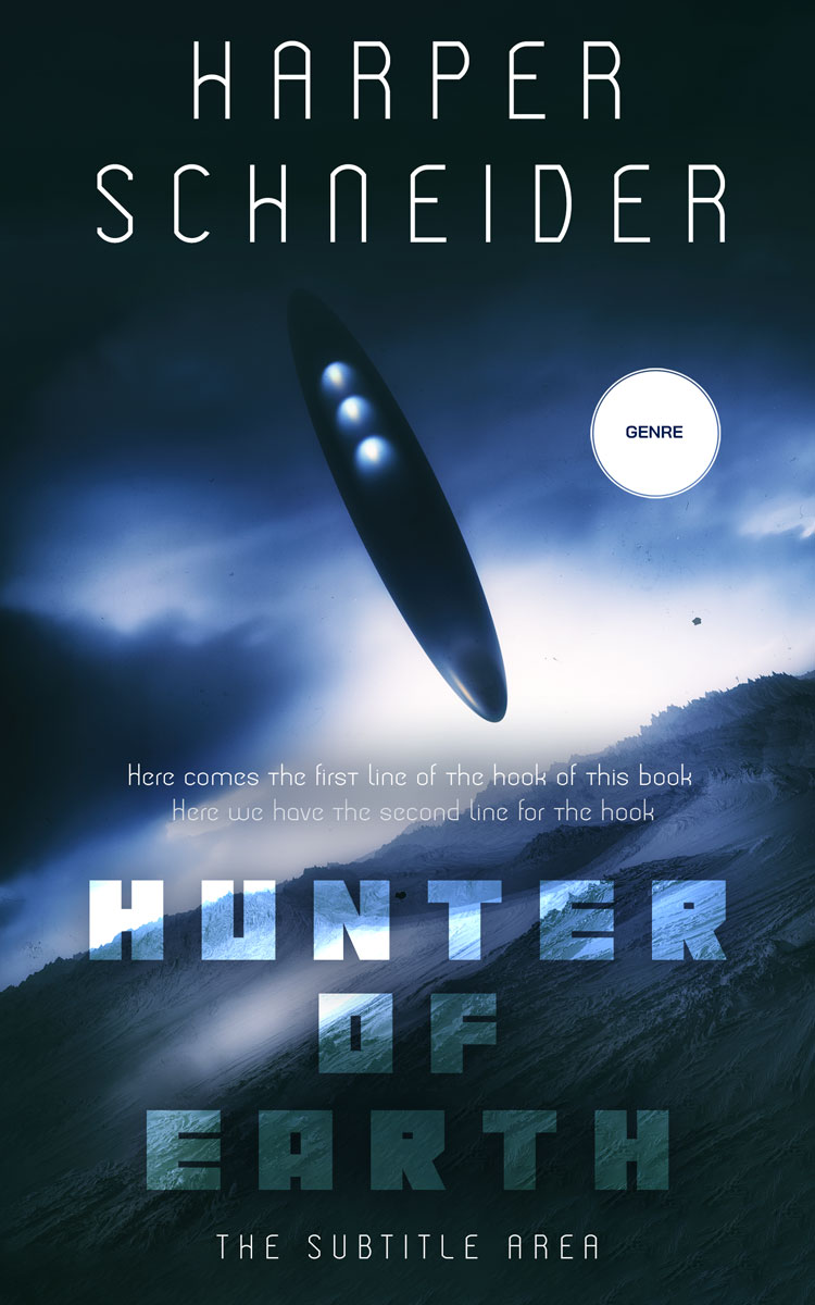 2D view of Premade Science Fiction Book Cover - Big Stone