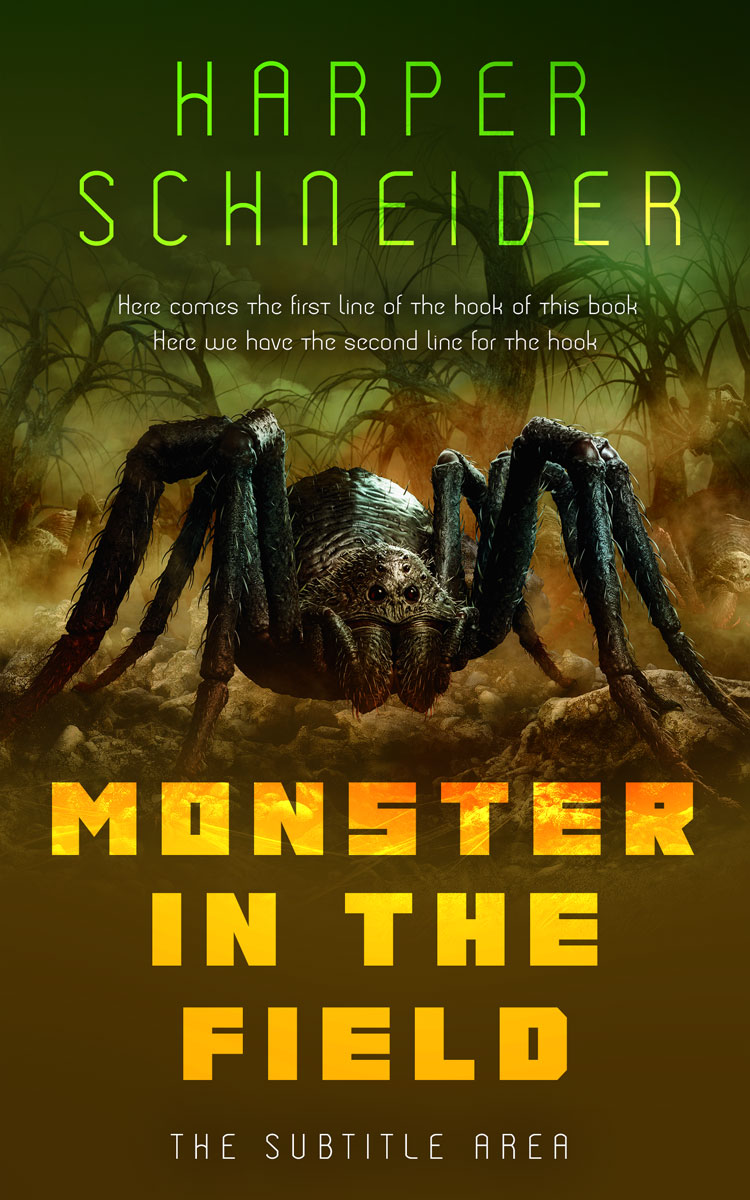 2D view of Premade Fantasy Book Cover - Bronze