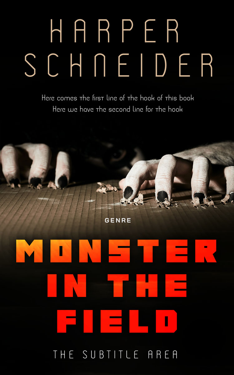 2D view of Premade Horror Book Cover - Terracotta