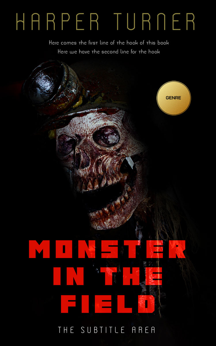 2D view of Premade Horror Book Cover - Cod Gray