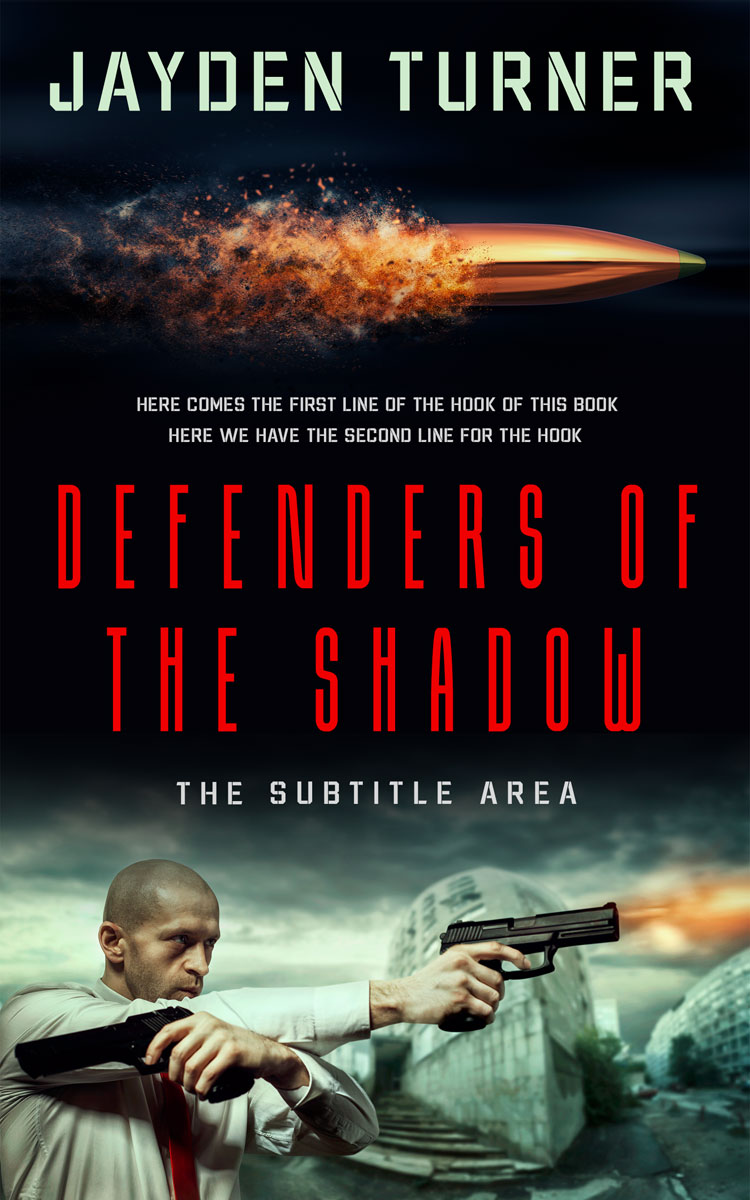 2D view of Premade Action & Adventure Book Cover - Indian Khaki