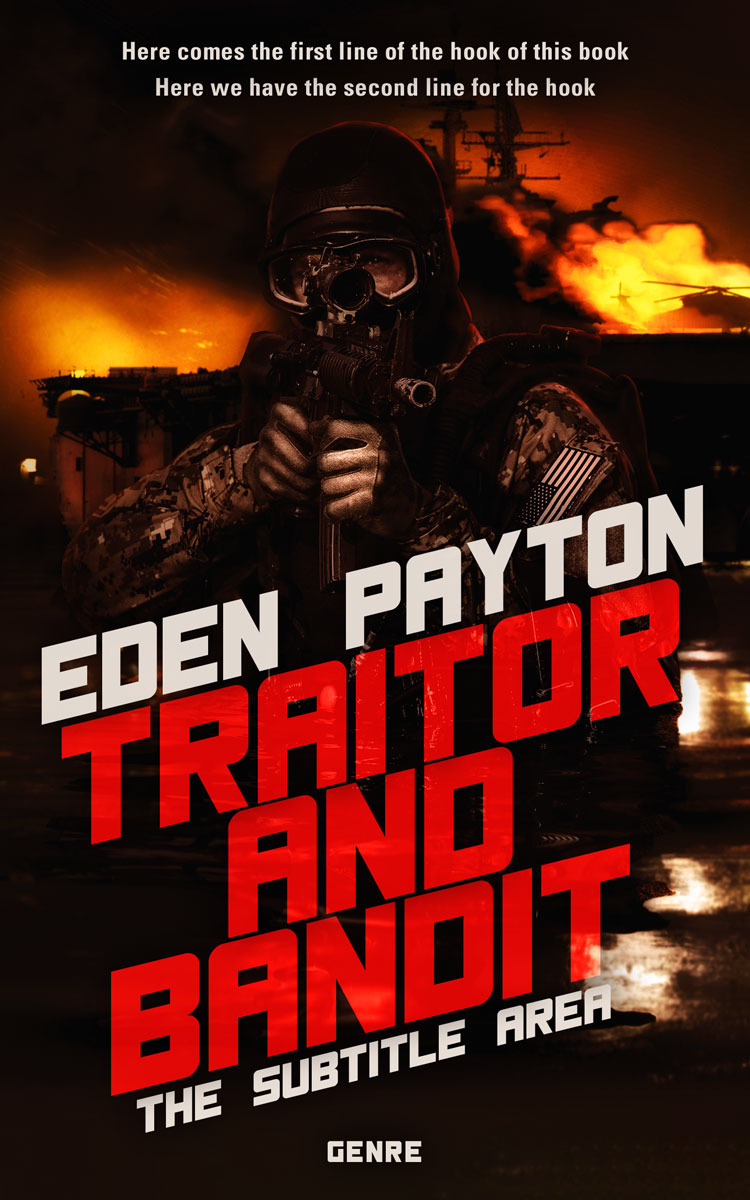 2D view of Premade Mystery & Thriller & Suspense Book Cover - Flame Pea