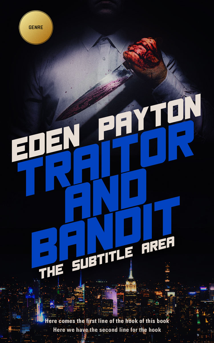 2D view of Premade Mystery & Thriller & Suspense Book Cover - Bison Hide