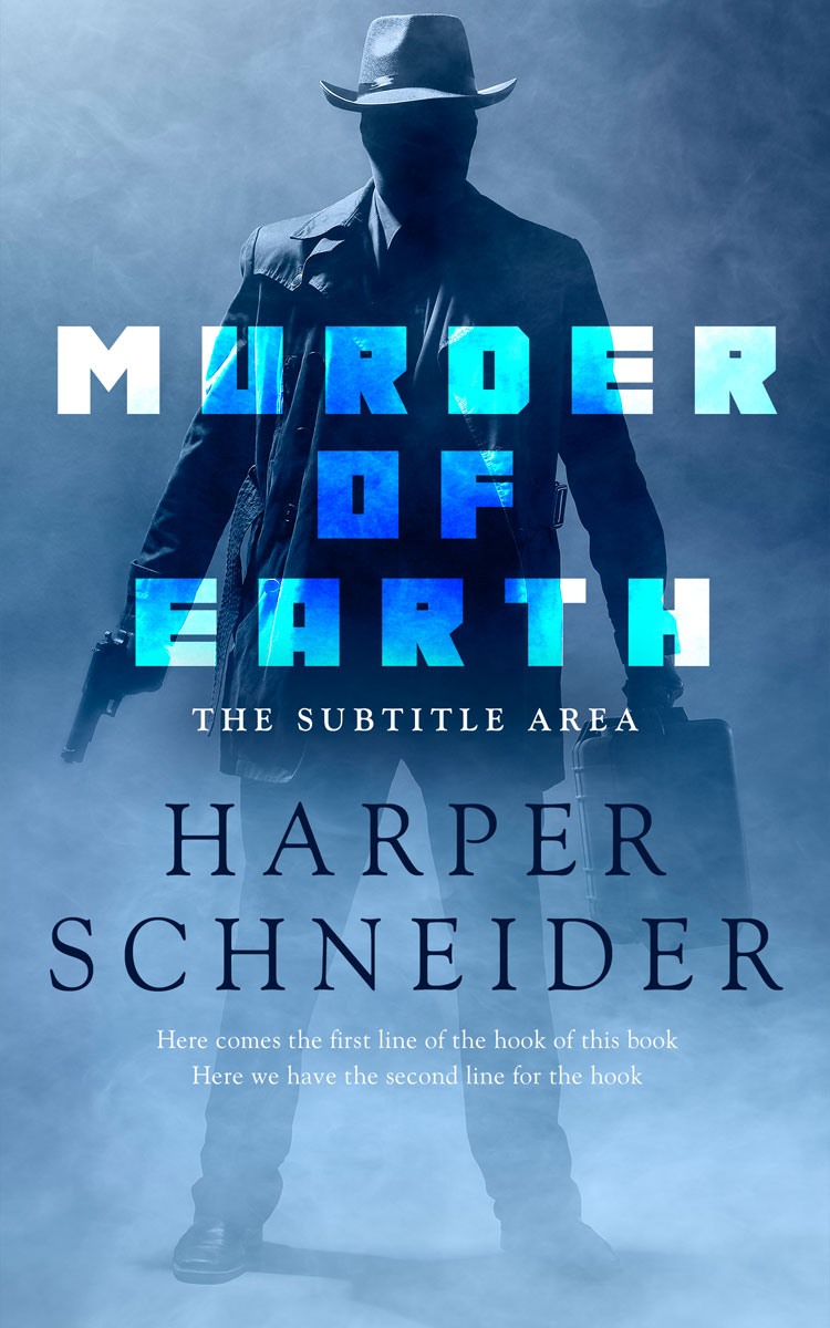 2D view of Premade Science Fiction Book Cover - Hippie Blue