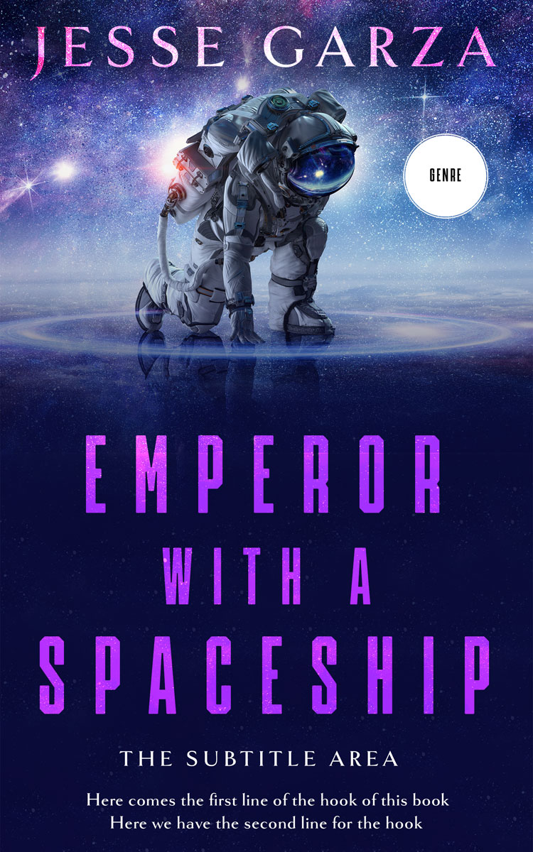 2D view of Premade Science Fiction Book Cover - Bunting