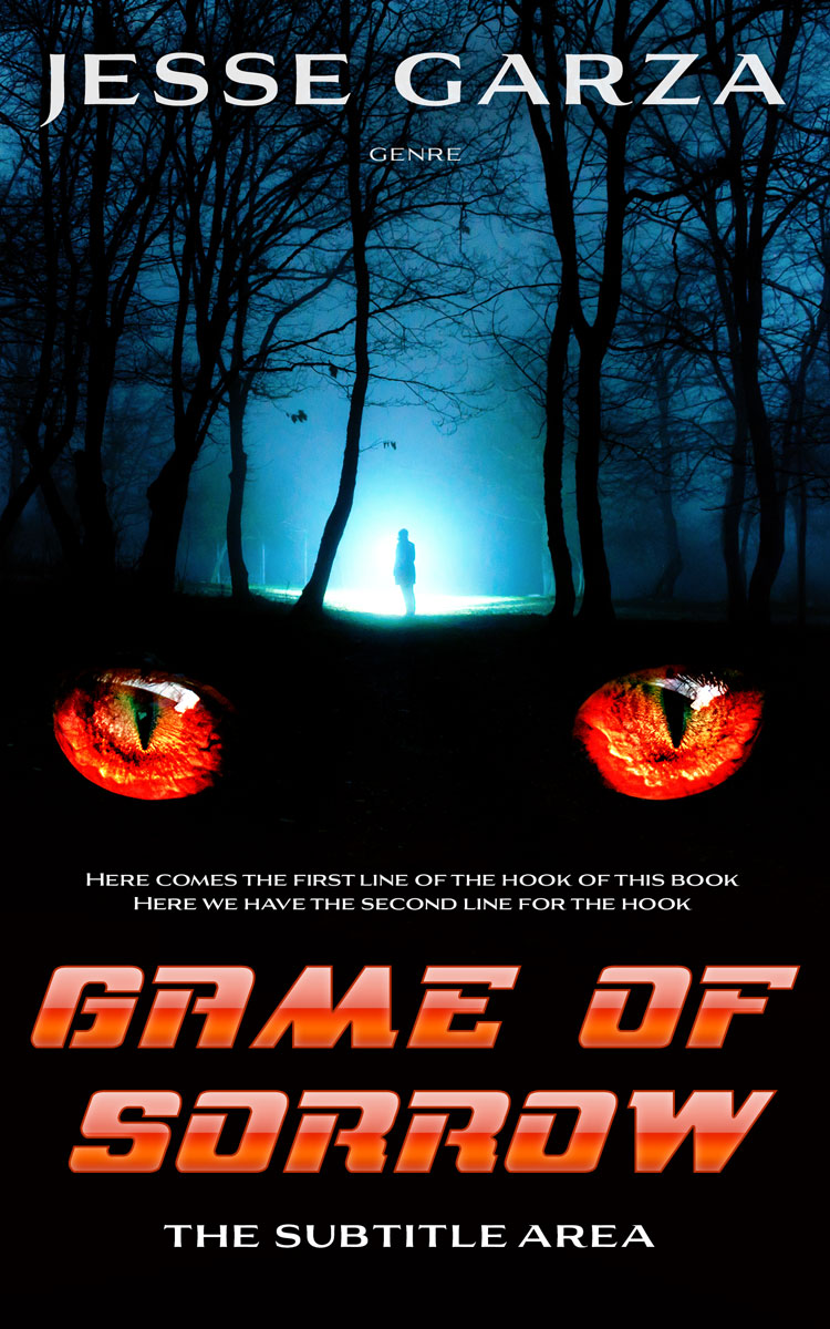 2D view of Premade Action & Adventure Book Cover - Terracotta