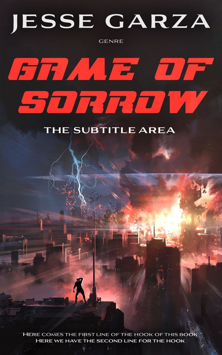 2D view of Premade Apocalyptica Book Cover - Thunder