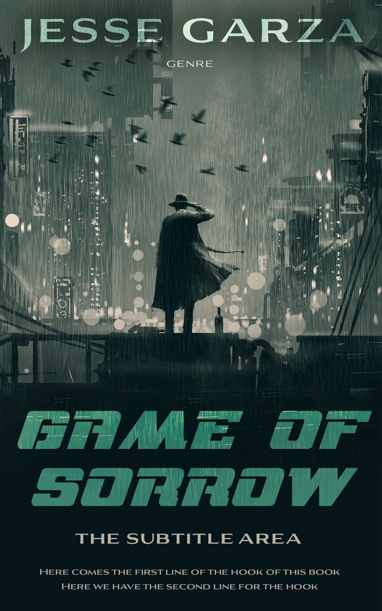 2D view of Premade Action & Adventure Book Cover - Outer Space