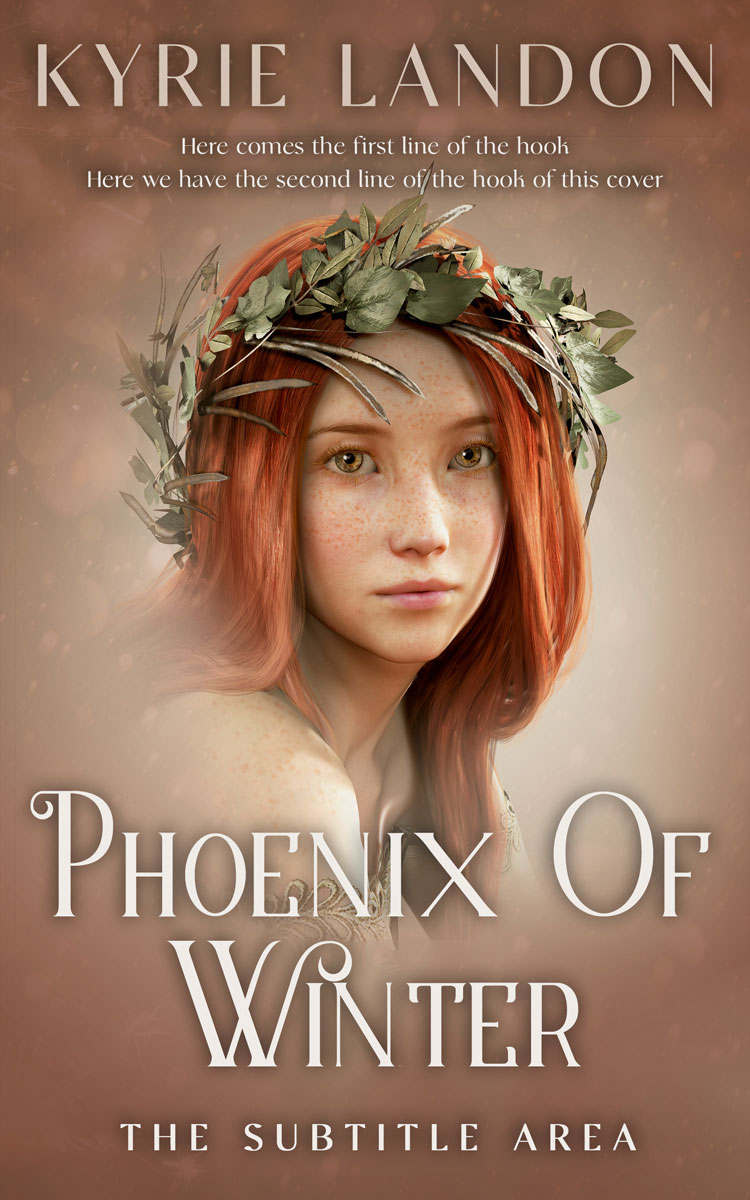 2D view of Premade Romance Book Cover - Leather