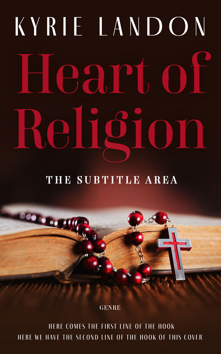 2D view of Premade Religion & Spirituality Book Cover - Graphite