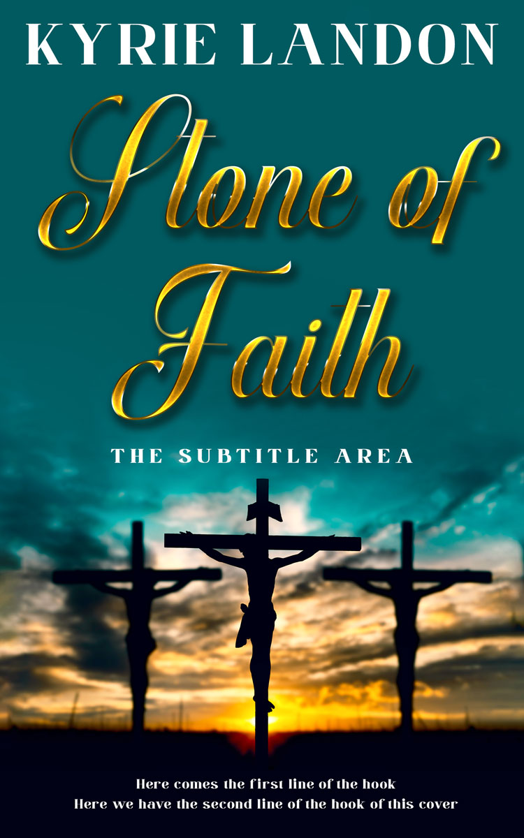 2D view of Premade Religion & Spirituality Book Cover - Deep Sea Green