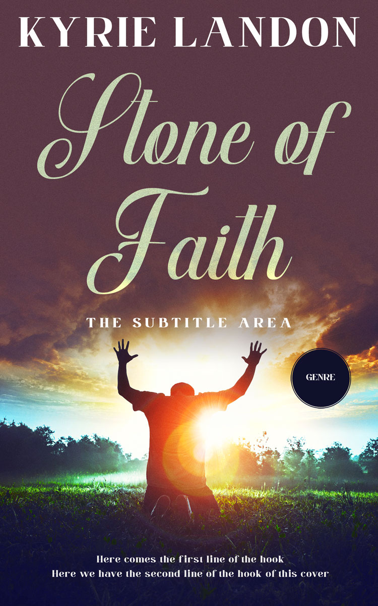 2D view of Premade Religion & Spirituality Book Cover - Eggplant