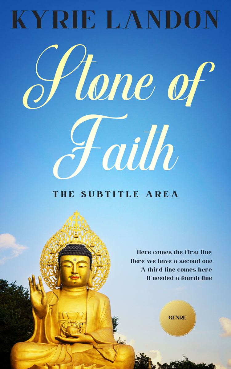 2D view of Premade Religion & Spirituality Book Cover - Havelock Blue