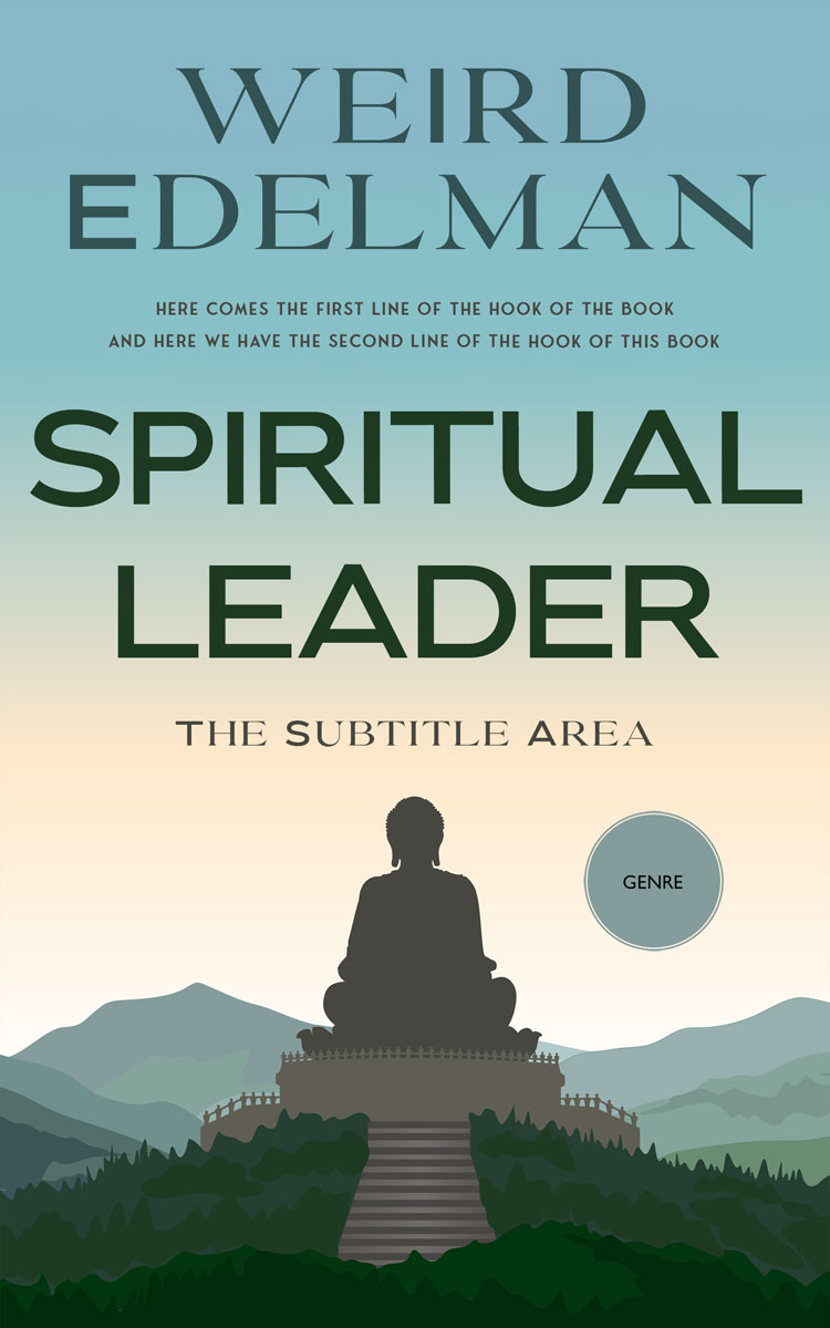 2D view of Premade Religion & Spirituality Book Cover - Shadow Green