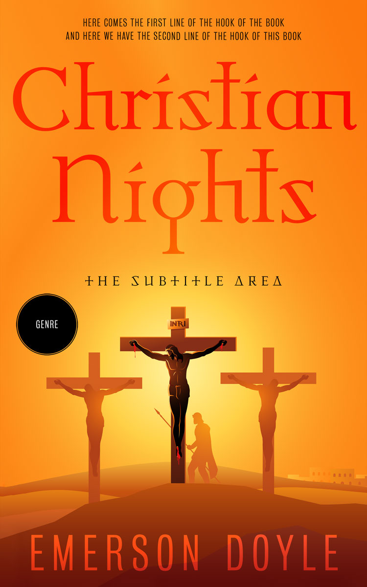 2D view of Premade Religion & Spirituality Book Cover - Carrot Orange