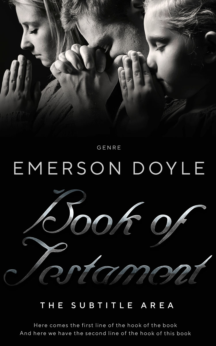 2D view of Premade Religion & Spirituality Book Cover - Cod Gray