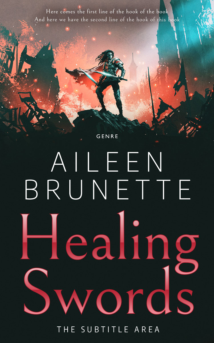 2D view of Premade Fantasy Book Cover - New York Pink