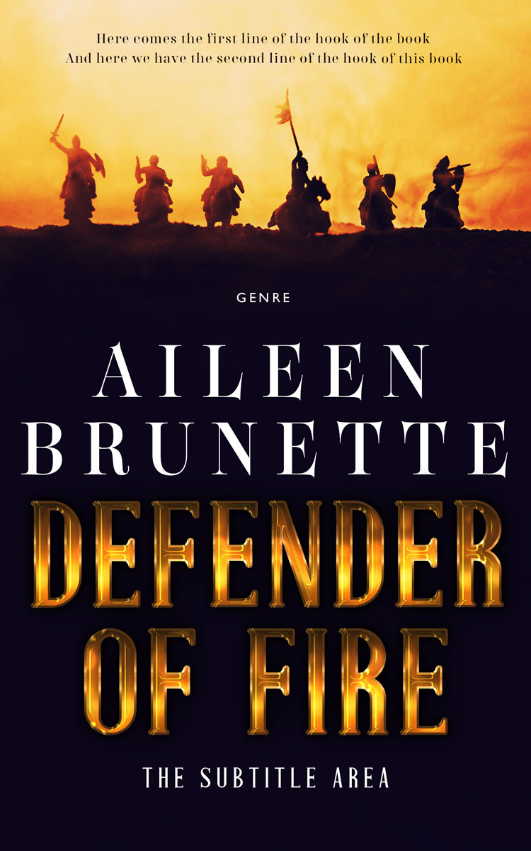 2D view of Premade Fantasy Book Cover - Ebony