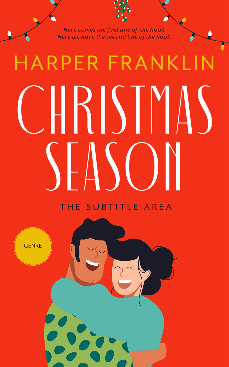 2D view of Premade Romance Book Cover - Pomegranate