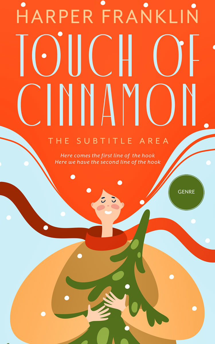 2D view of Premade Chick Lit Book Cover - Pomegranate