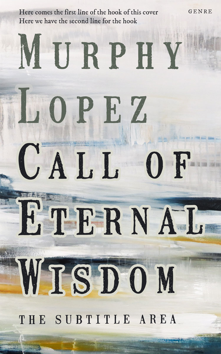 2D view of Premade Surreal Book Cover - Timberwolf