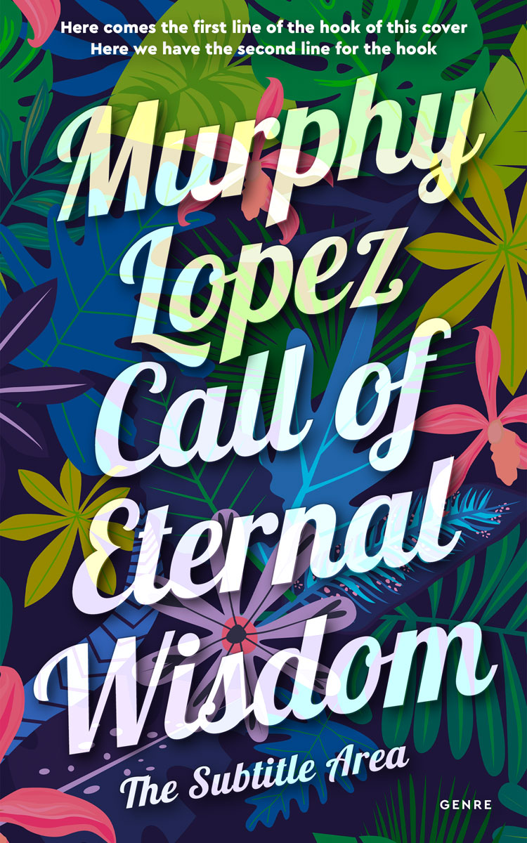 2D view of Premade Abstract Book Cover - Sisal