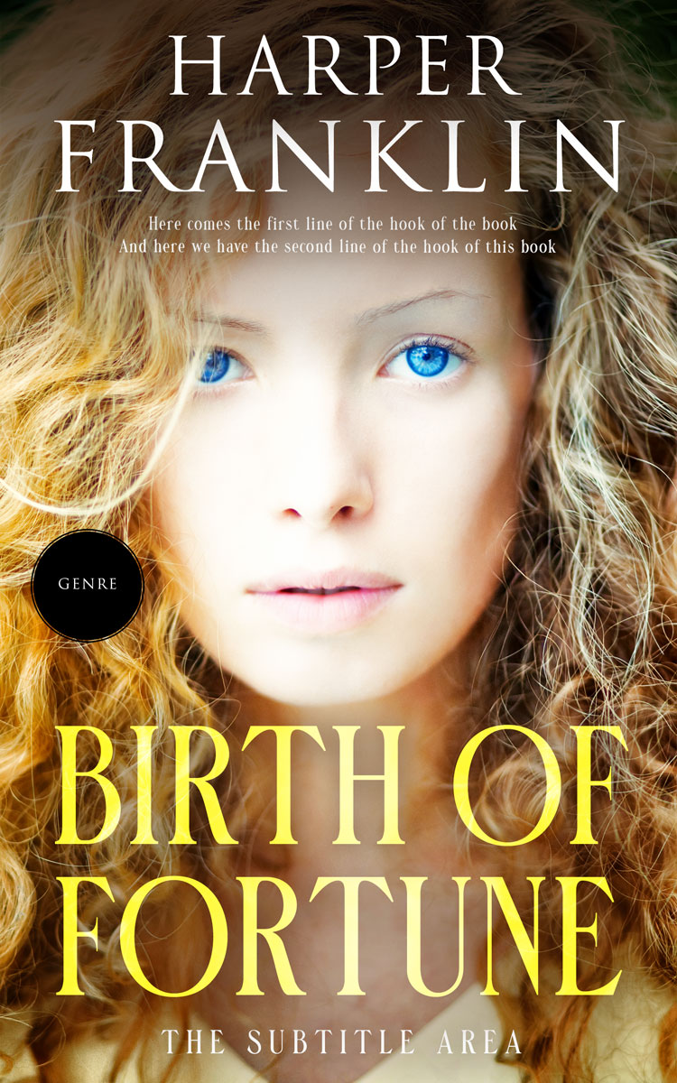 2D view of Premade Romance Book Cover - Limed Oak